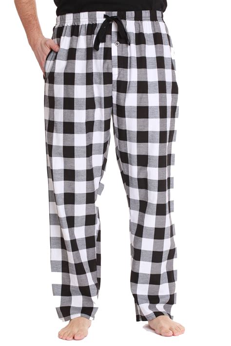 black and white check pj pants